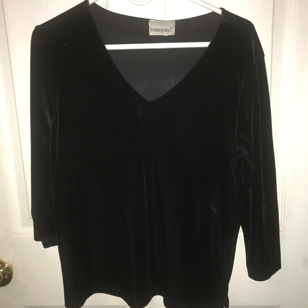 Black velvet shirt