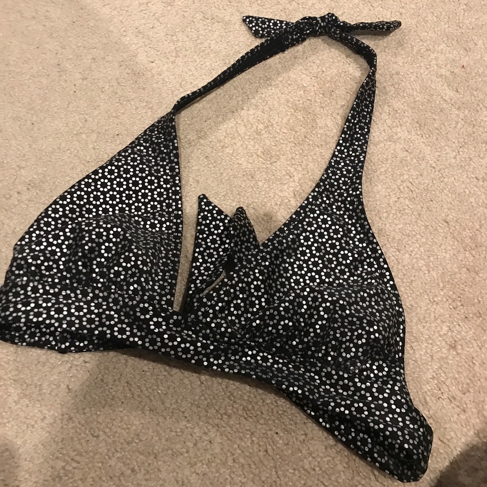 Silver circle design bikini top