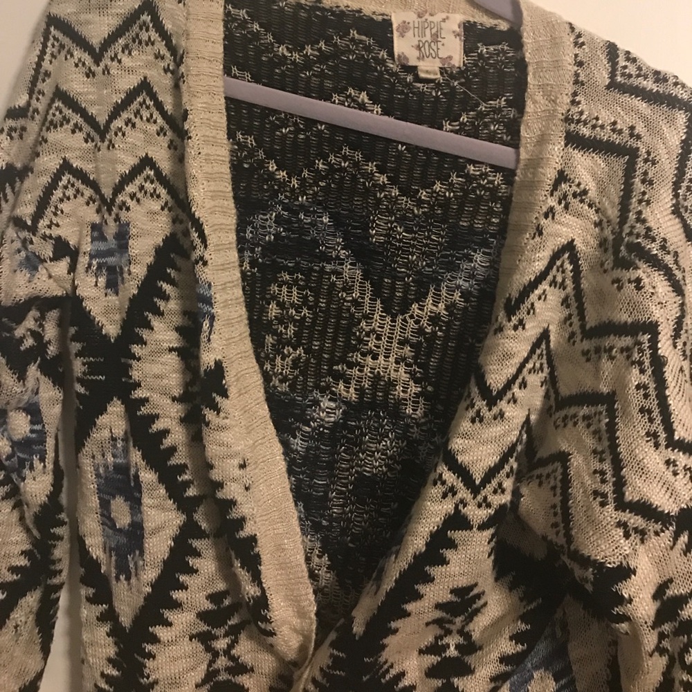 Boho pattern throw cardi