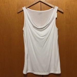 Loft Drape Neck Sleeveless Blouse Loft Drape Neck Sleeveless Blouse