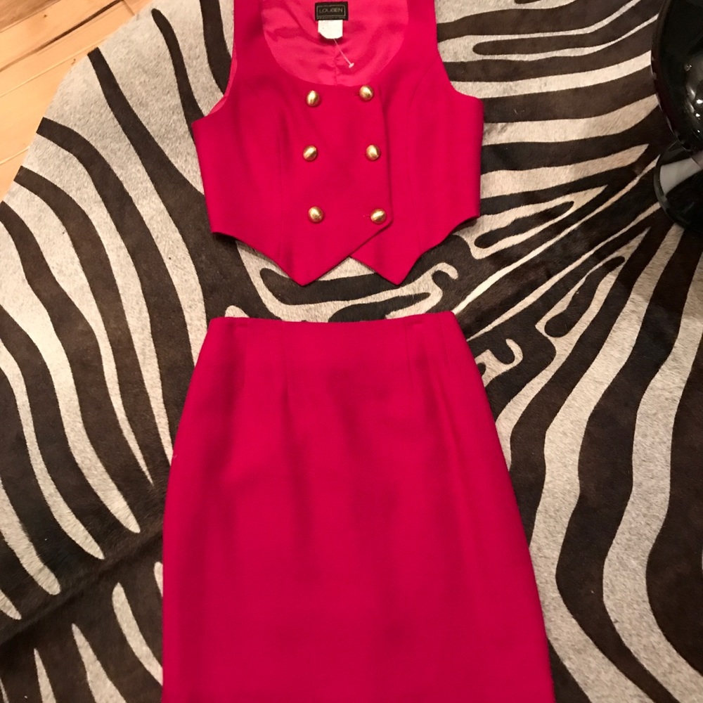LOUBRN Fuschia Vest & Skirt * Fits like US Sz6