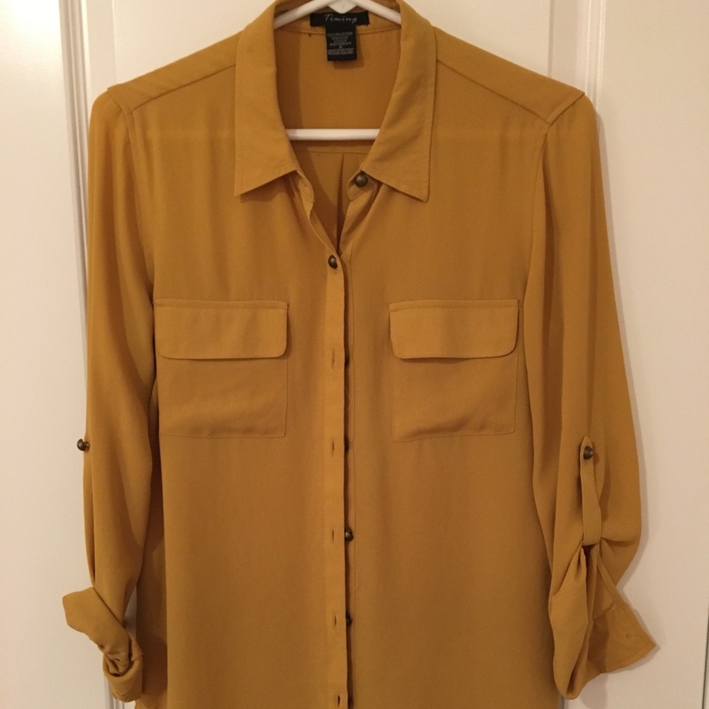 Mustard yellow blouse