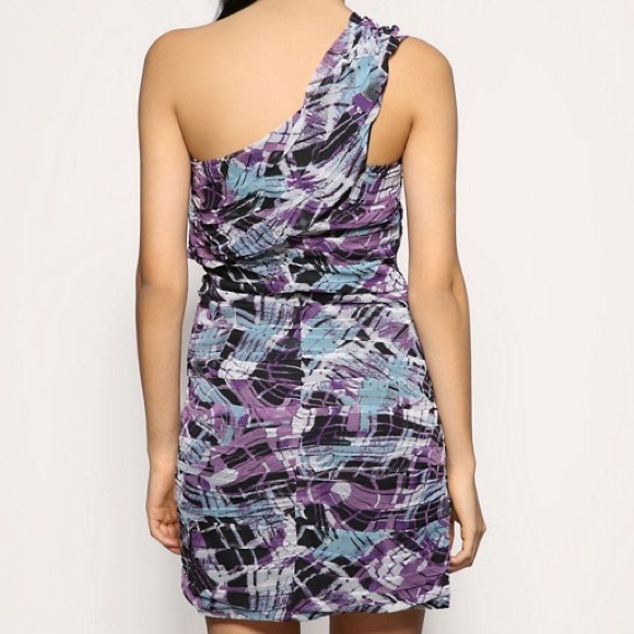 ASOS One shoulder graphic print dress - Picture 2 of 4