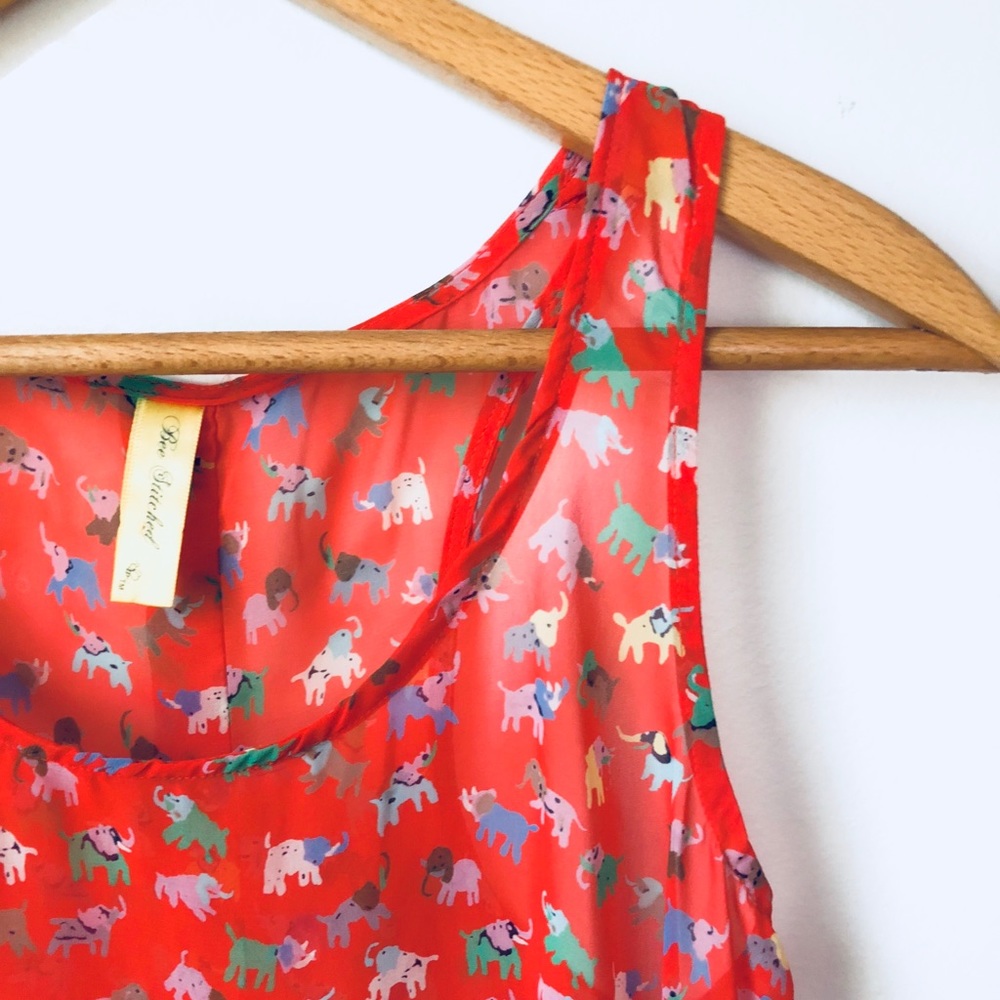 Elephant sheer tank top