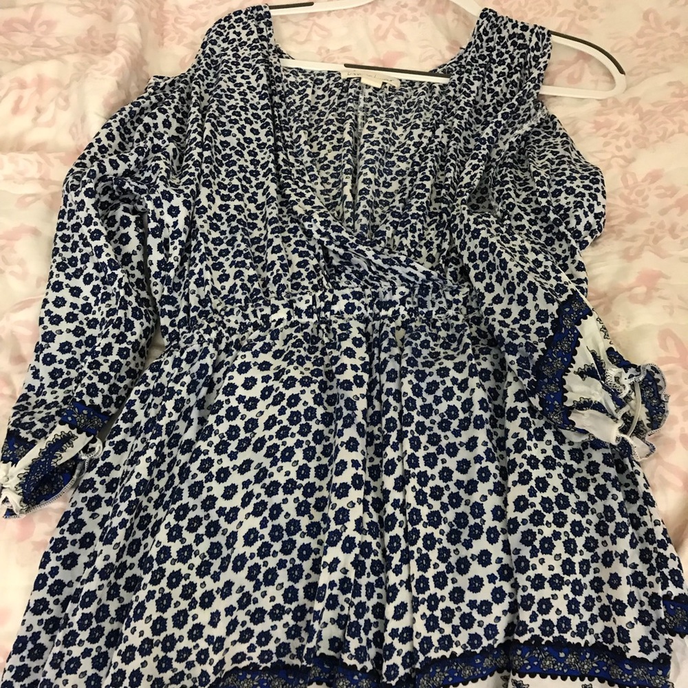 Revoke Lost in Lunar Blue Print Romper