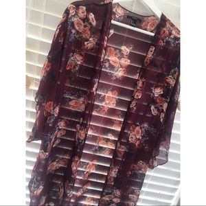 Sexy Sheer Floral Kimono