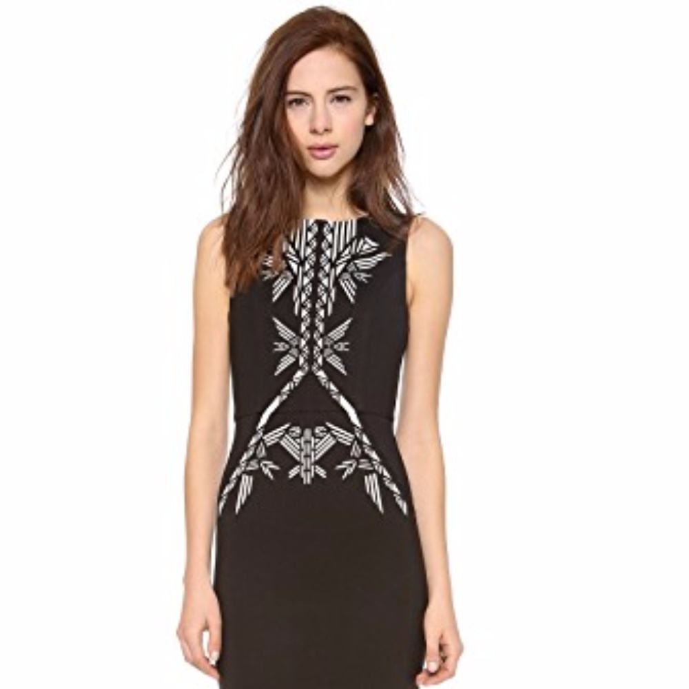 12th Street by Cynthia Vincent tribal sheath dress