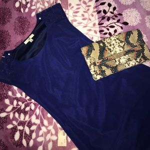 Ya Los Angeles Royal Blue Cutout Back Dress