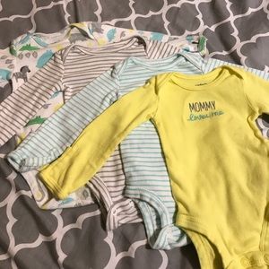 Bundle of long sleeve onesies