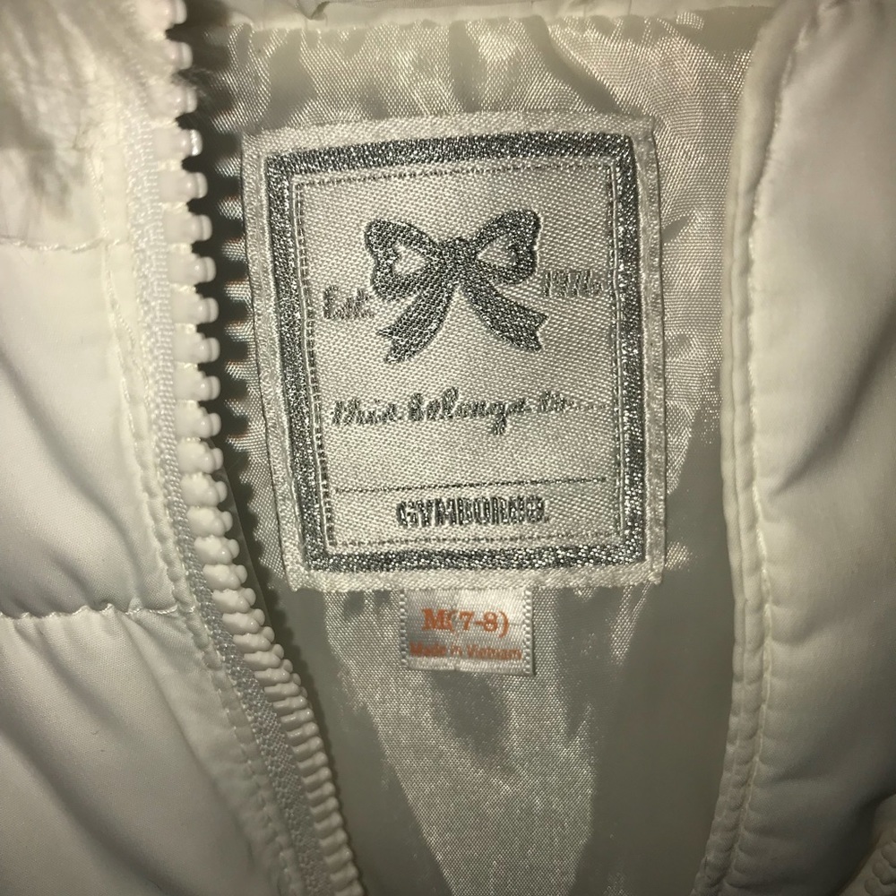 Gymboree white puffer vest with hood