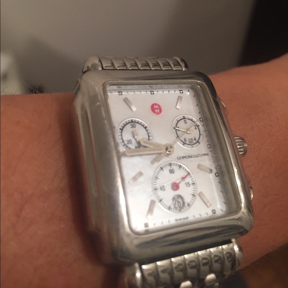 100% Authentic Silver Michelle watch main image 6