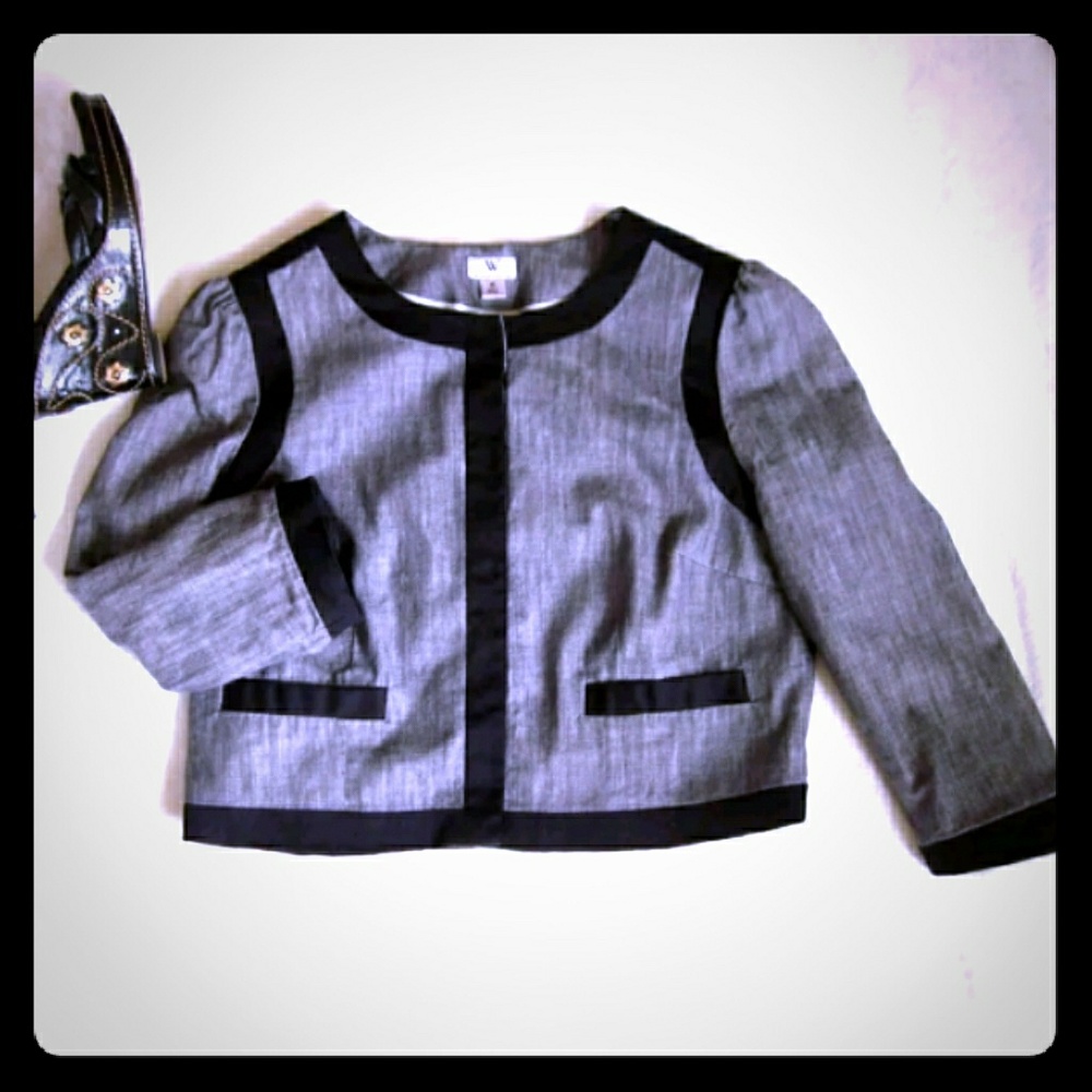 Worthington Minimalist Black & Grey Blazer Jacket