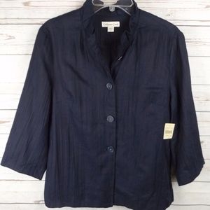 New Coldwater Creek Crinkle Jacket Size 12 New Coldwater Creek Crinkle Jacket Size 12