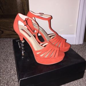 Faux Suede Platform Sandals
