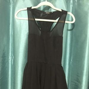 Black Racerback Elegant sheer Flowy Dress