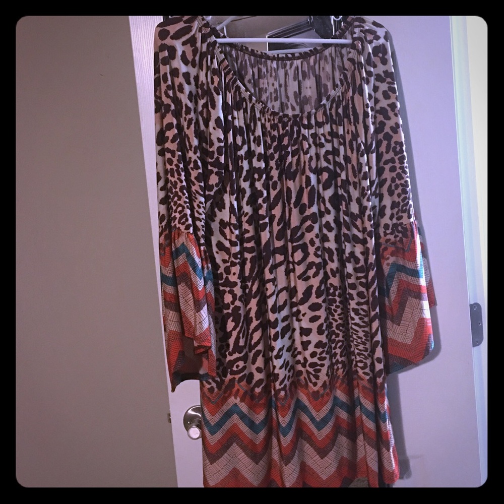 Animal print blouse-Never worn