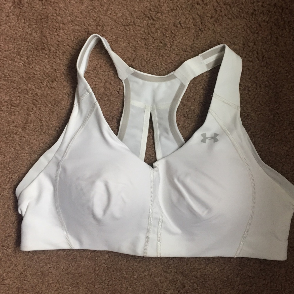 Under armour heat gear white  sports bra