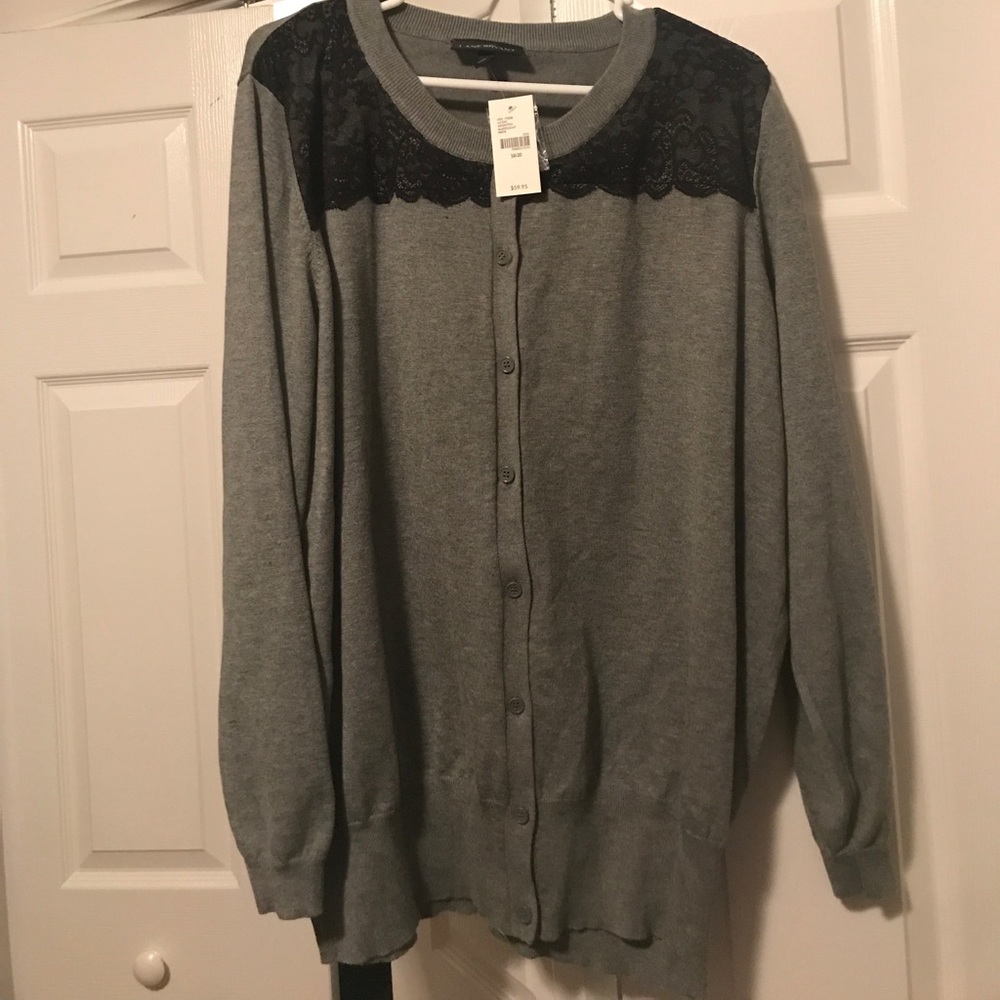 Cardigan with lace detail