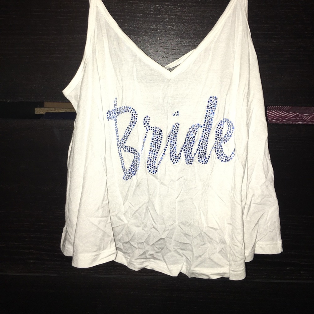 "Bride" crop top