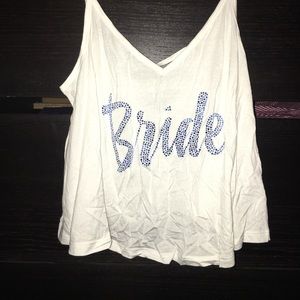 "Bride" crop top
