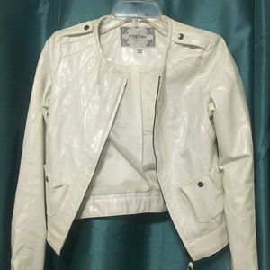 White Bomber Style Jacket (Size S)