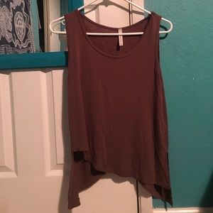 Brown Flowy shirt