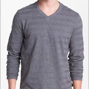 Hugo Boss Molino Regular Fit V Neck Shirt Sz Small