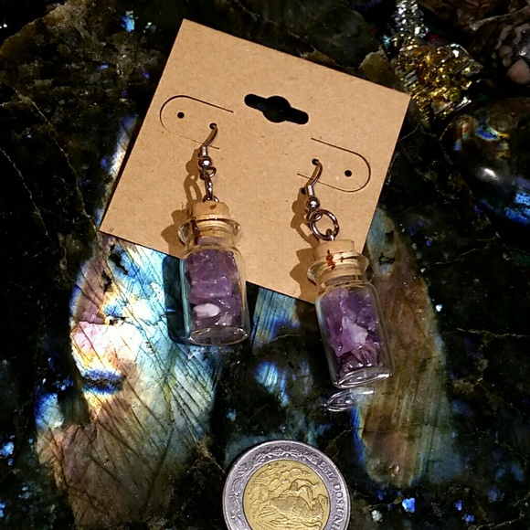 K4TG4R.COM Jewelry - 'Elysium' Amethyst Bottle Earrings