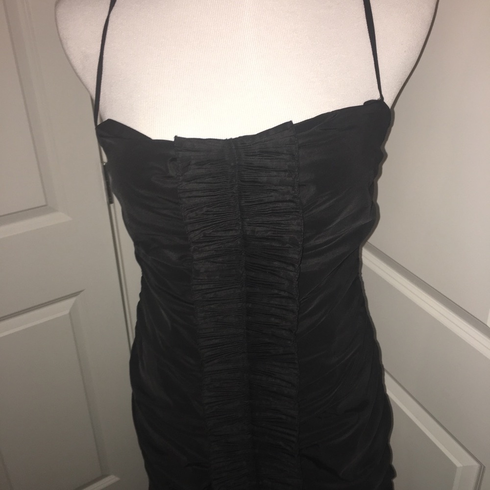 D&G Dolce Gabbana Black mini ruffle dress 46