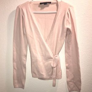 French Connection Pink Wrap Sweater SOFT