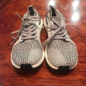 Gray adidas ultra boost sneakers