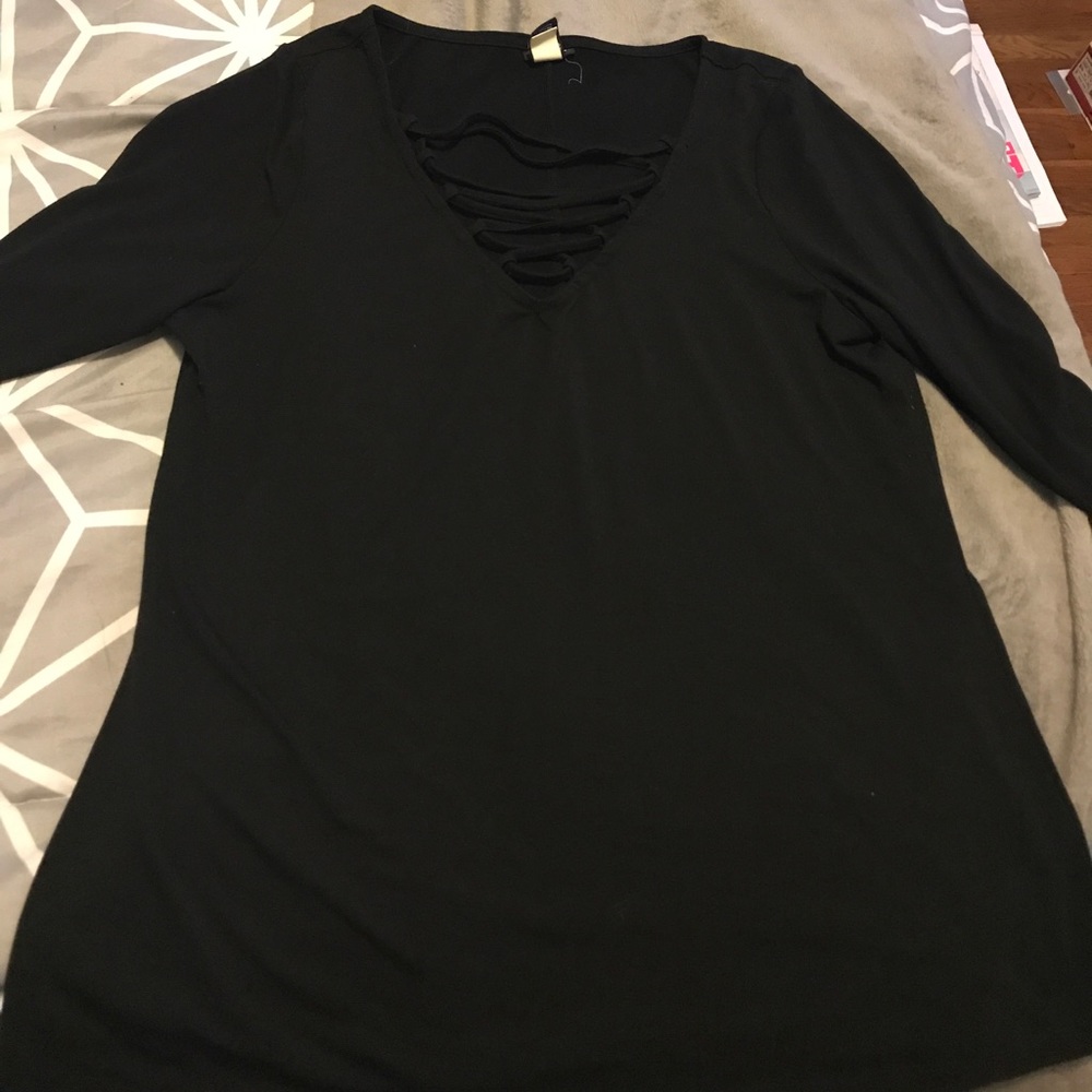 Torid Lace up top Black