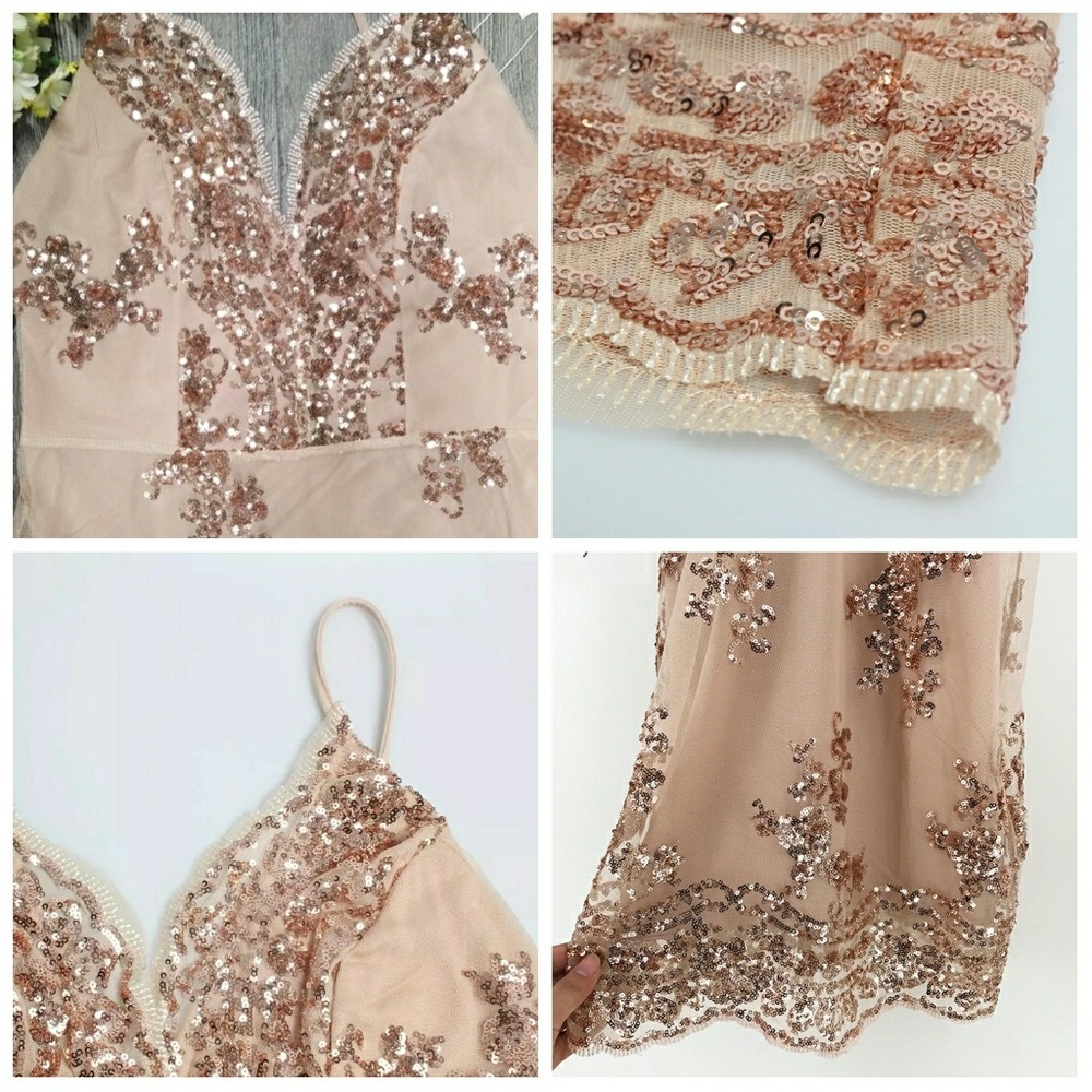 Holy Glam Rose Gold Sequin Dress - Picture 6 of 8