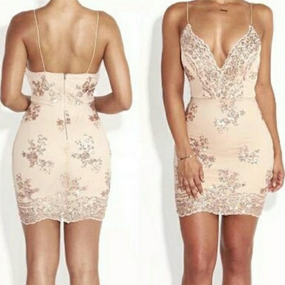 Holy Glam Rose Gold Sequin Dress - Picture 3 of 8