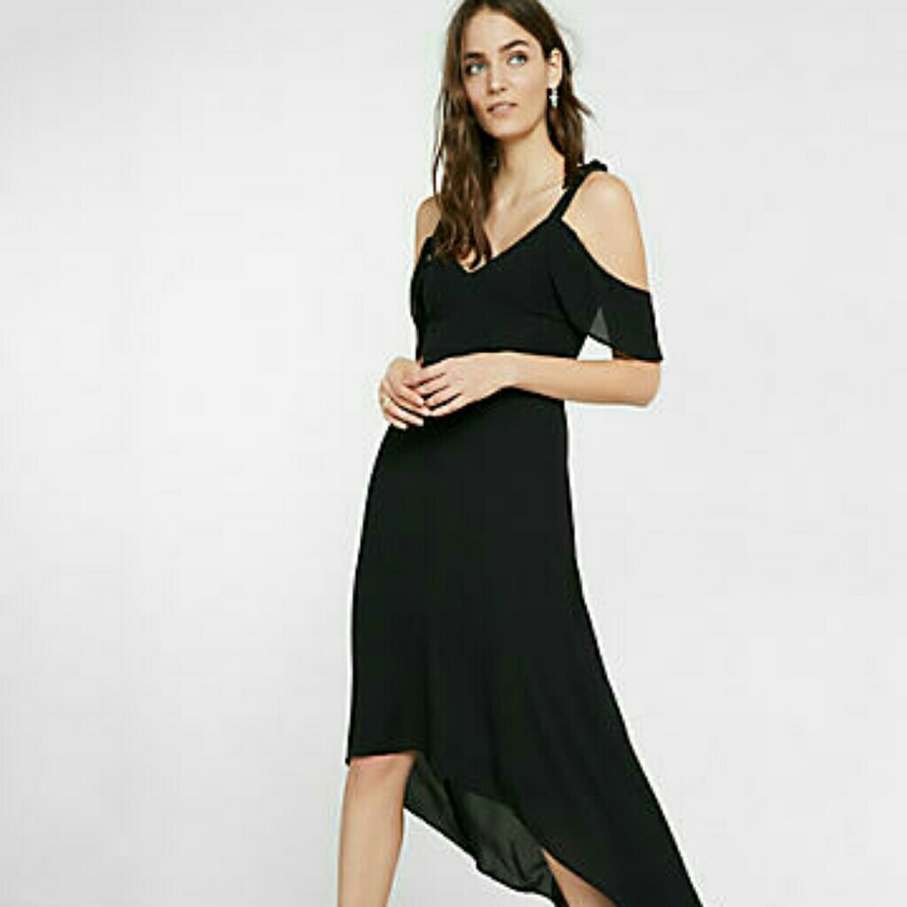 Express  cold shoulder maxi dress