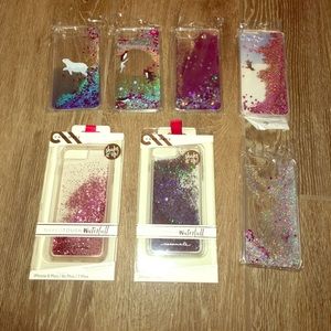 I phone 6 plus glitter globe cases