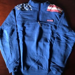 Vineyard Vines USA quarter zip pullover
