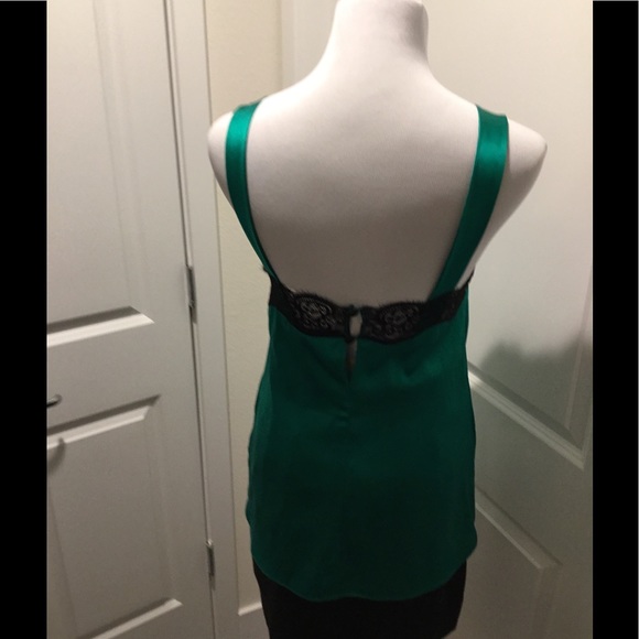 Kelly Green/ black lace Silk top D&G Dolce Gabbana - Picture 5 of 5