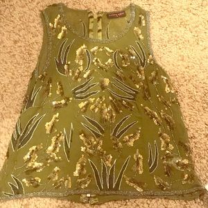Sequins And Silk tank top