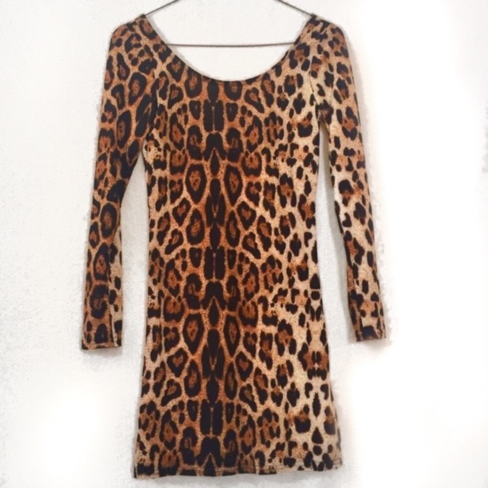 Leopard Print Bodycon Mini Dress