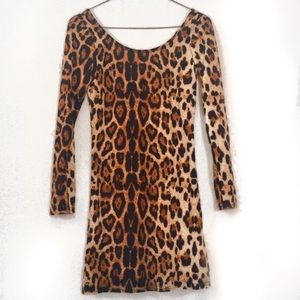 Leopard Print Bodycon Mini Dress