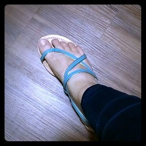 Turquoise Strappy Sandals