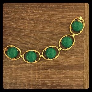 Gold and Green Stella & Dot Bauble Bracelet