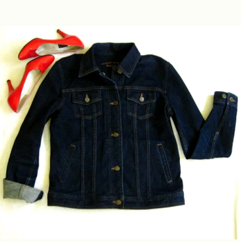 Ralph Lauren Jeans Dark Denim Blue Jean Jacket