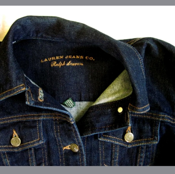 Ralph Lauren Jeans Dark Denim Blue Jean Jacket - Picture 2 of 4