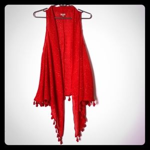 Ecote chiffon printed tassel vest urban outfitters