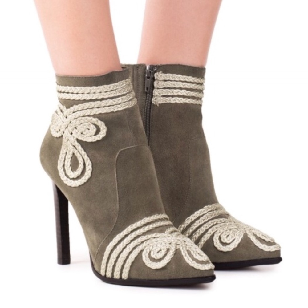 Jeffrey Campbell Suede Drill Heel Boot
