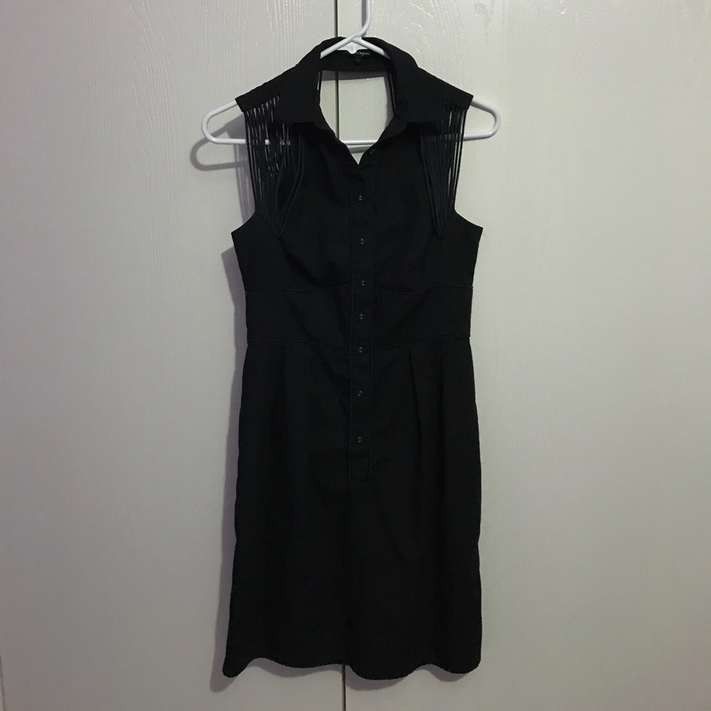 Button down black dress