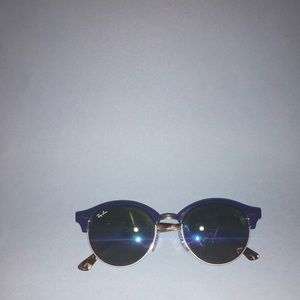 Ray Ban Club Round Blue Tortoise Rainbow Lens.