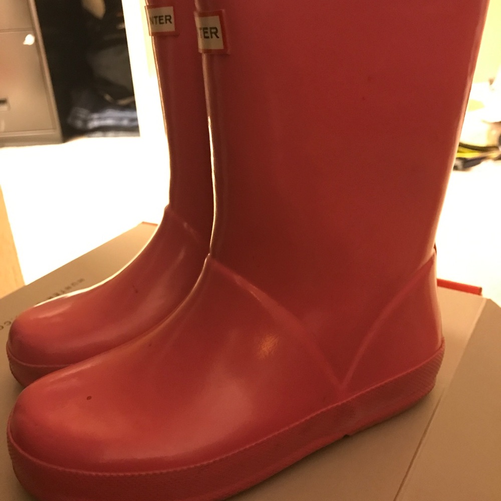 Hunter pink rain boots